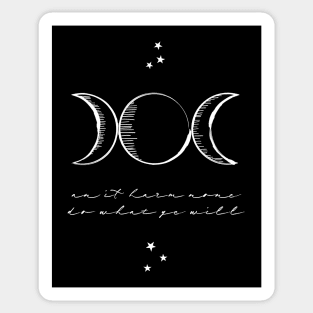 Wiccan Rede - Goddess Symbol Sticker